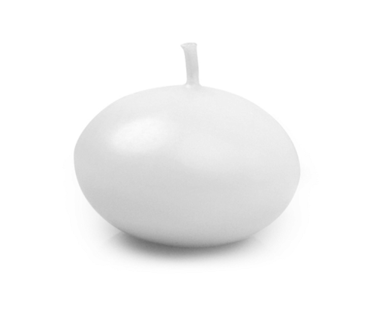 Matná plovoucí svíčka, bílá, 5 cm