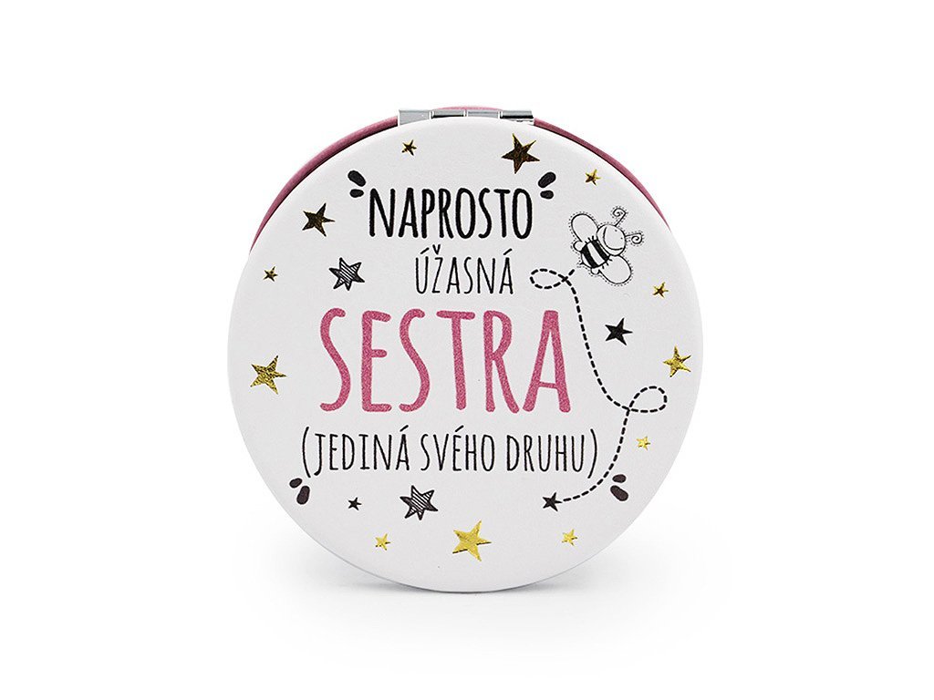 Kapesní zrcátko Naprosto úžasná sestra