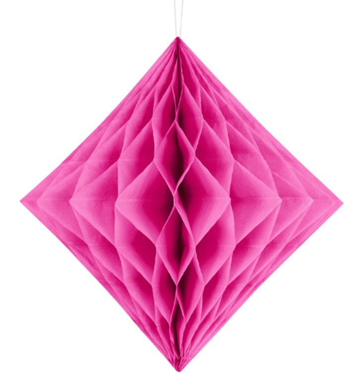Diamantová Honeycomb, tmavě růžová, 30cm