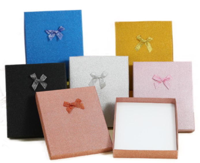 Dárková krabička Glitter - 16 x 19 x 3 cm - Černá