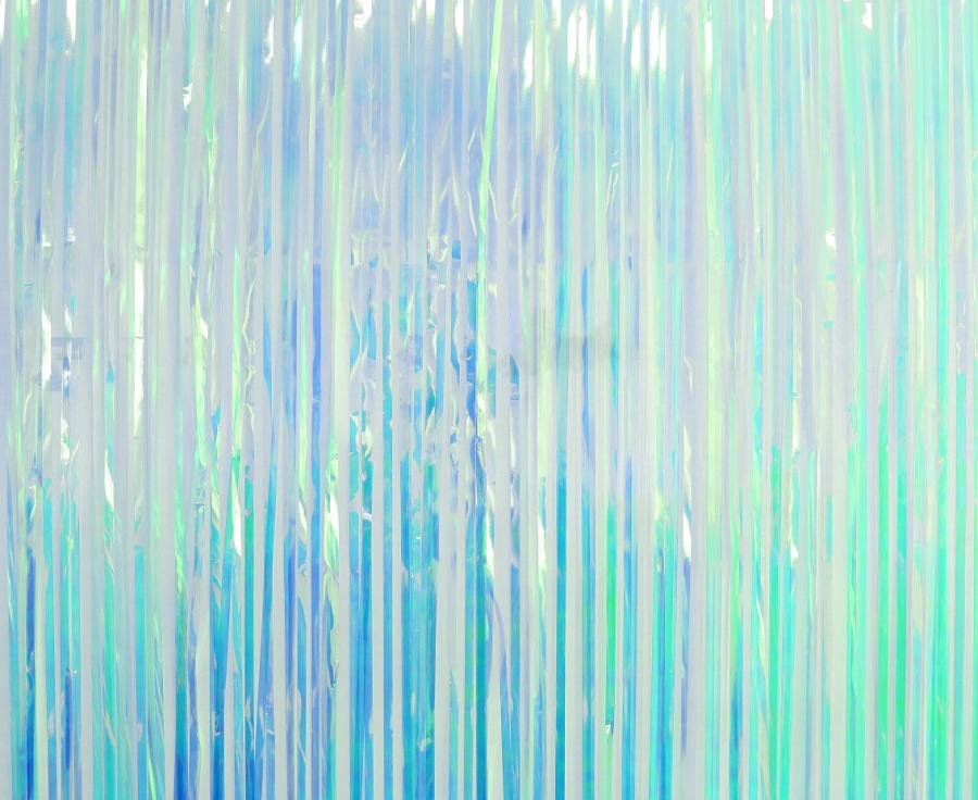 Iridiscentní závěs, modrý, 100x200 cm