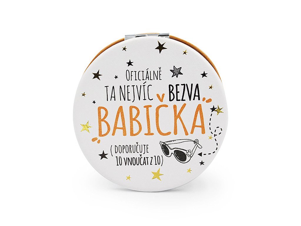 Kapesní zrcátko Nejvíc bezva babička