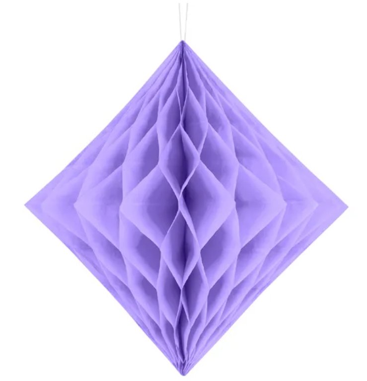 Diamantová Honeycomb, lila, 30cm